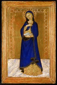 Virgin Annunciate（金地盤上のテンペラ）